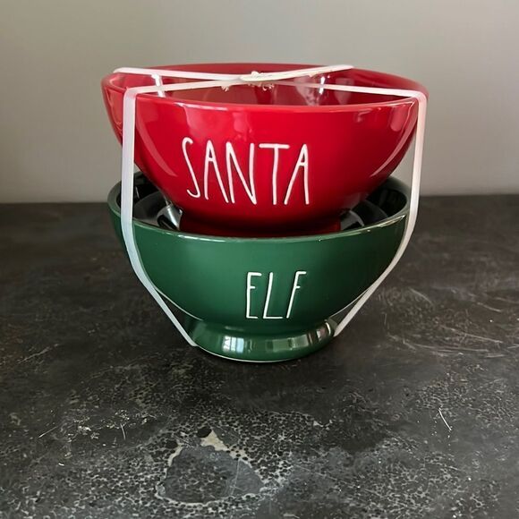 Rae Dunn Santa + Elf Bowls - Picture 1 of 3
